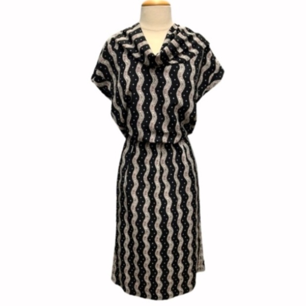 LOEWE Midi Navy Belted Dress | M